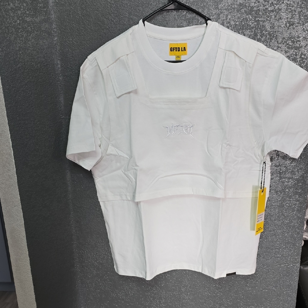 GFTD LA White Layered T-Shirt